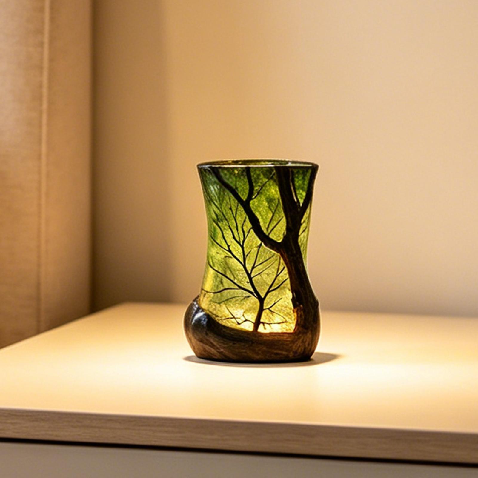 Desk Lamp - Luminária de Mesa Decorativa Floresta Noturna: