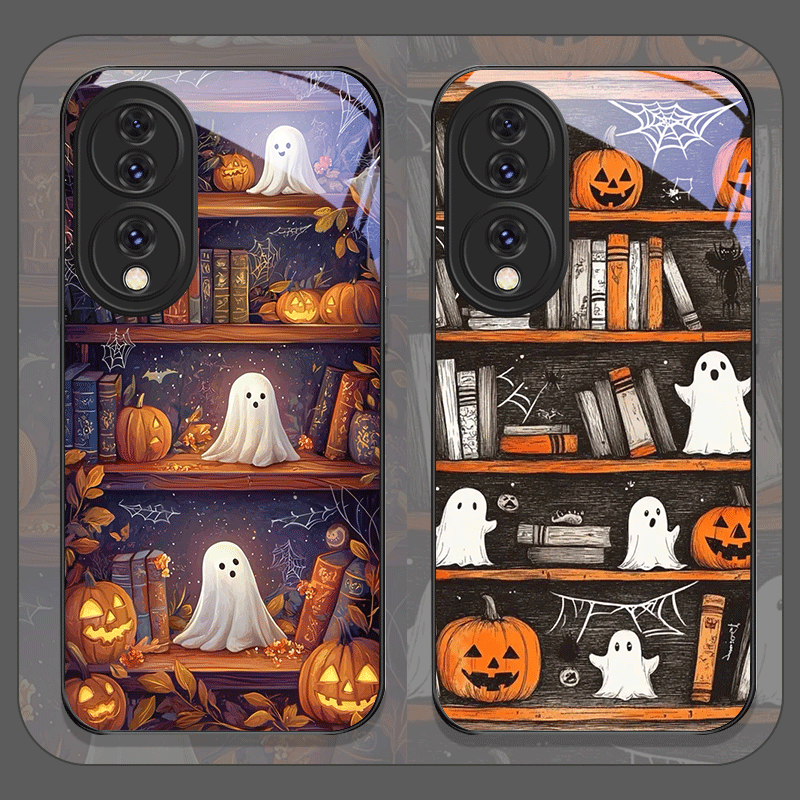 Bookshelf - Halloween abóbora fantasma estante de vidro