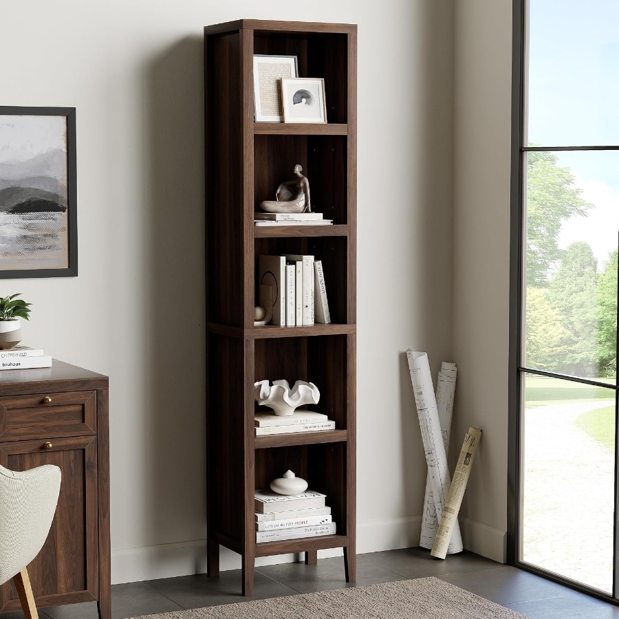 Bookshelf - Estante de livros alta e estreita,