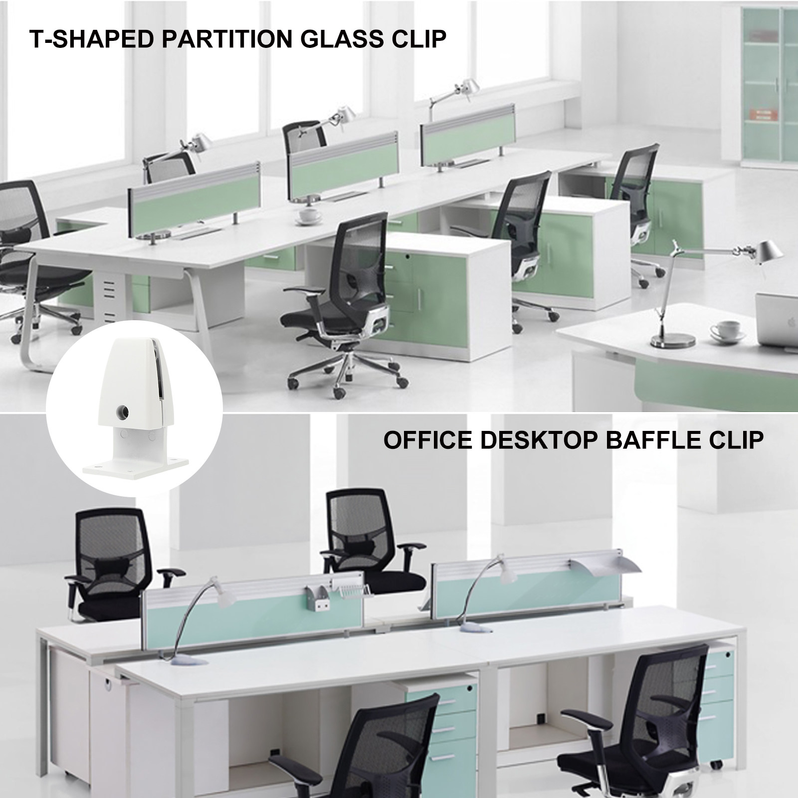 Partition Screen Divider - 2 unidades de grampos para divisórias