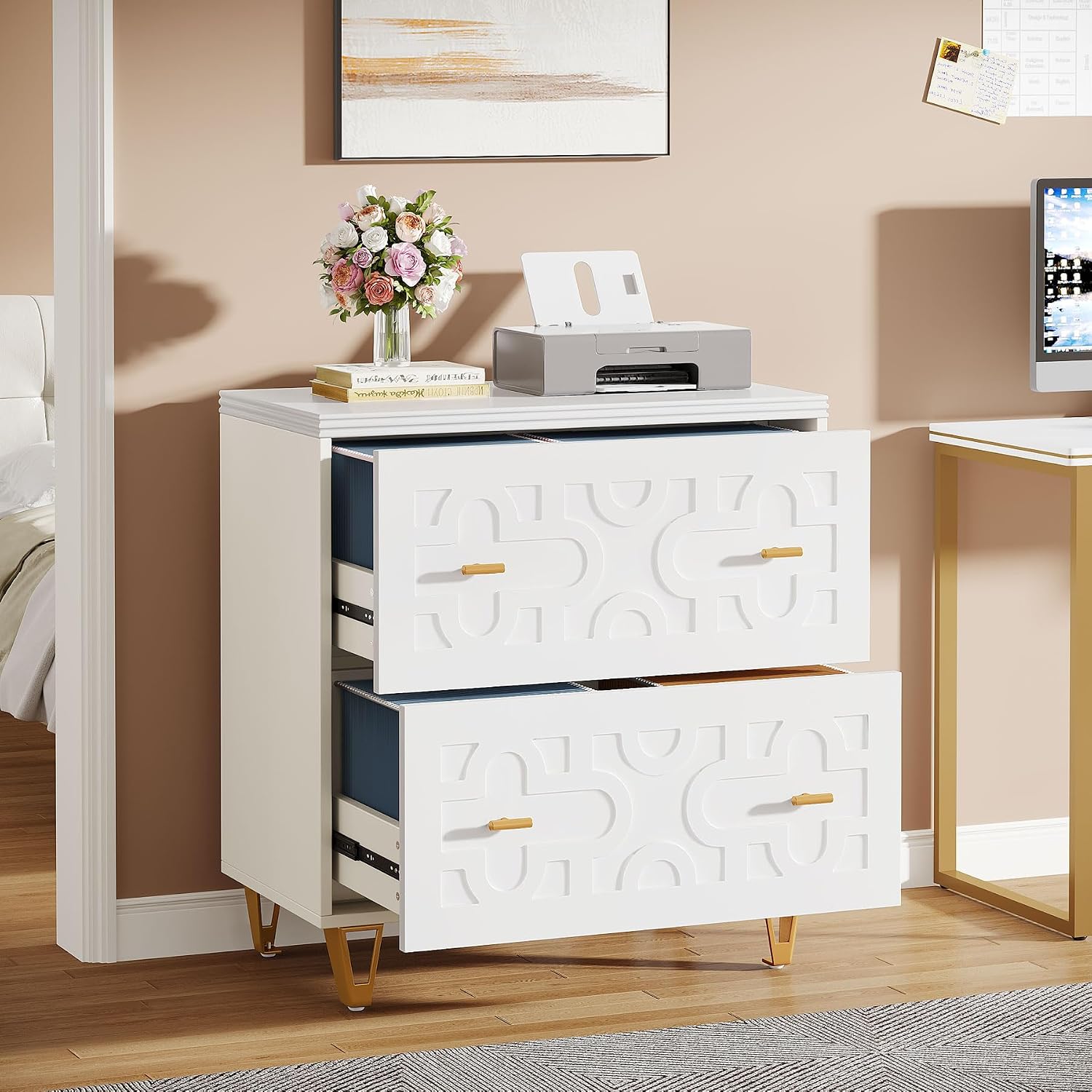 Armário de arquivo lateral com - Printer Stand avaliação e preço